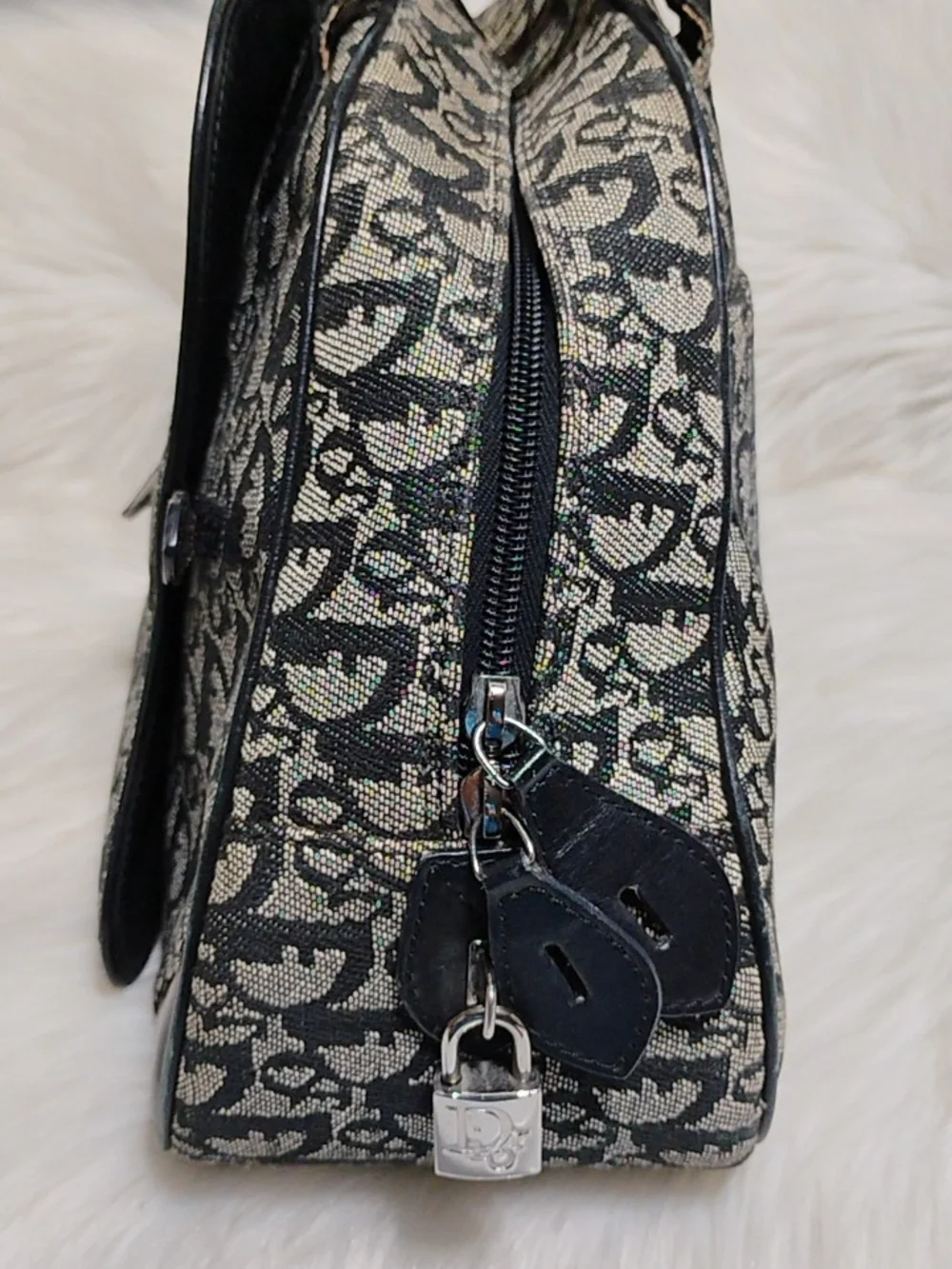 SALE! Christian Dior Trotter Double Saddle Canvas/Leather Discontinued Handbag